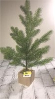 Fake evergreen tree (18 inches tall)