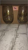 Mr. and Mrs. Claus wine glasses