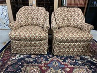 Pair of Custom Upholstered Arm Chairs