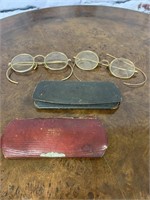 2-Pair of Antique Eye Glasses