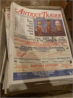 Box of antique trader magazines