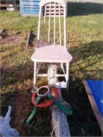 Antique Spindle Back Chair, Hammock, Tree Stand