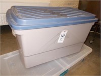 (2) Large Poly Totes w/Lids