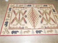 Oriental Weavers Black Bear/Moose/Canoe Rug,