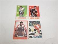 (4) 1970's SUPER STARS HOCKEY CARDS O Pee Chee