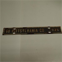Pittsylvania County License Plate
