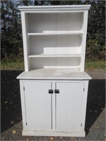 SOLID WHITE PAINT COUNTRY CHINA AND HUTCH