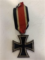 WWII German Iron Cross Medal and ribbon.