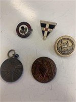 WW1 German Bravery medal, 1938 German pin