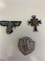 German mothers honor cross, Lufwaffe wing patch