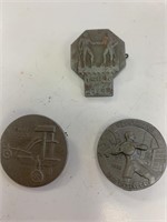 3 German Pins- 1936, 1938, 1938-1939