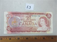1974 CANADA 2 DOLLAR BILL