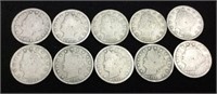10 Liberty Head Nickels