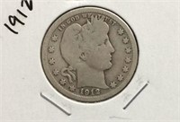 1912 Barber Quarter Dollar Coin
