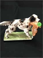 Vintage Ceramic Hunting Spaniel Dog with Duck