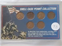 Shell Case Penny Collection - wheat pennies