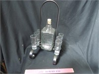 Deccanter & shotglasses w / stand