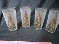 Set of 4 Clover holiday glasses