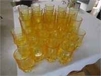 Set of Heavy bottom Gold Colored Glasses