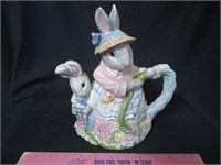 Fitz & Floyd Ceramic Bunny Tea Pot