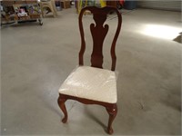 High Back Wood Frame Padded Seat Chair