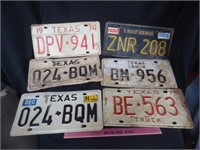 Lot of 6, license plates