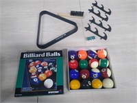 Pool Balls-Rack-Poolstick Wall Mounts--Brand New