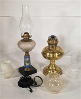 Oil lamp lot