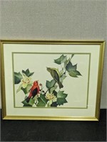 Framed Picture of Birds  21" x 17"