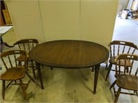 Wooden Table & 4 Chairs