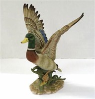 Sculpture-Mallard Duck Homco-1984  H 10" W8"