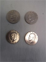 4 Eisenhower Half Dollars