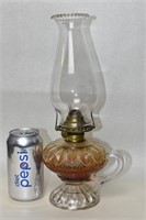 Medium Vintage Oil Lamp w/Handle  13"