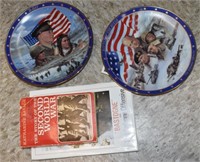 Battle of the Bulge & D-Day Plates plus Books