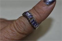 Amethyst Ring/ Mystic Stone Pendant Both Sterling