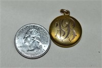 Antique Round Gold (?) Locket 1907