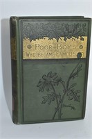 Antique Book:  1885 Poor Boys Who Became Famous