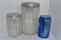 Antique Glass Coffee and Tea Cannisters