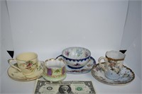 3 Bone China Cups and Saucers