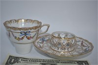 Meissen Unusual Cup and Saucer