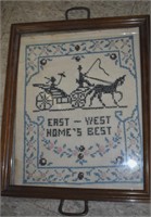 Hand Stiched "East-West  Home's Best" Hand Work