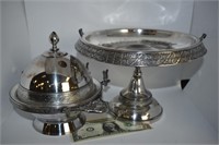 2 Pieces Vintage Silver Plate Service Pieces