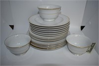 16 Pieces Noritake Gold Rimmed China