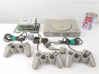 Console/3 manettes/Jeux PS1 dont NHL 2001 & -