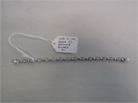 925 Silver Heart CZ 7" Diamond Bracelet