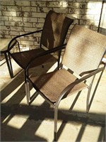 2 patio chairs and small table