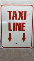 TAXI LINE SIGN 18X24