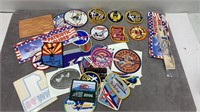LOT OF AVIATION STICKERS & PATCHES