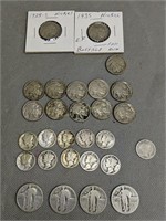 Us Coins. Buffalo Had Nickels, Mercury Dimes,