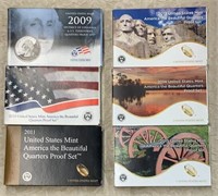 (6)" America the Beautiful “ Quarters Proof Sets